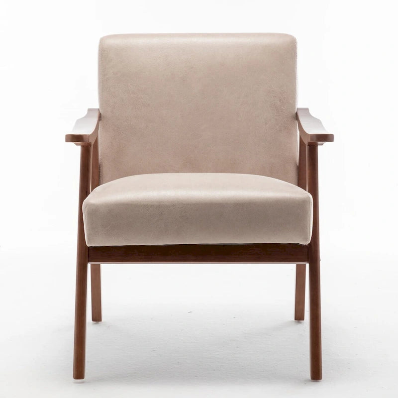 Chaise moderne du milieu du siècle avec cadre en bois massif