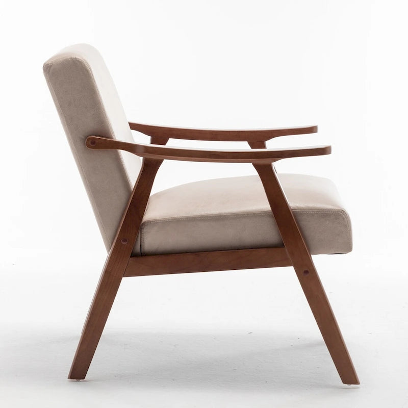 Chaise moderne du milieu du siècle avec cadre en bois massif