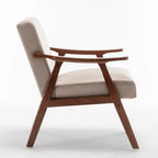 Chaise moderne du milieu du siècle avec cadre en bois massif