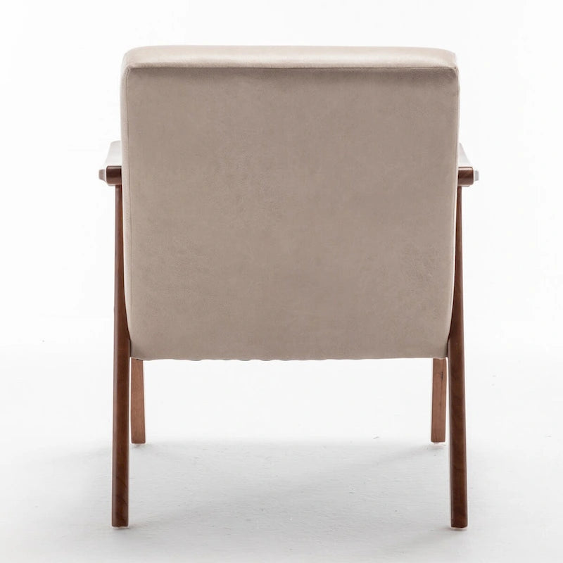 Chaise moderne du milieu du siècle avec cadre en bois massif