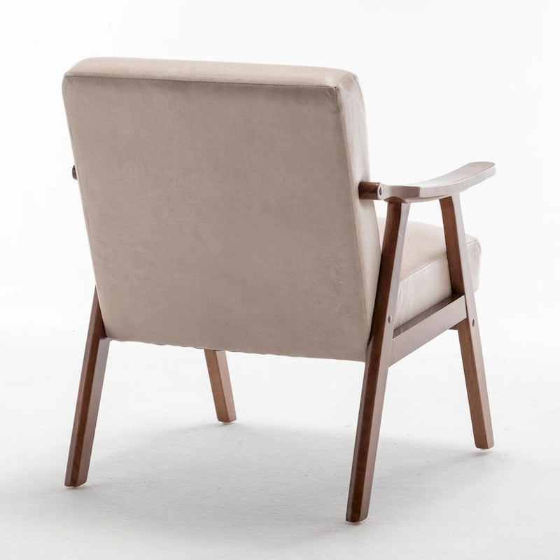Chaise moderne du milieu du siècle avec cadre en bois massif