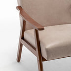 Chaise moderne du milieu du siècle avec cadre en bois massif