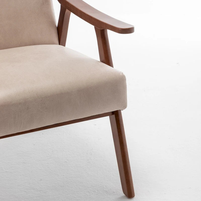 Chaise moderne du milieu du siècle avec cadre en bois massif