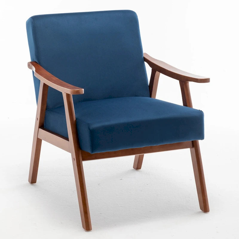 Chaise moderne du milieu du siècle avec cadre en bois massif
