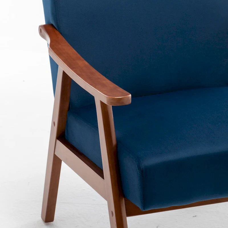 Chaise moderne du milieu du siècle avec cadre en bois massif