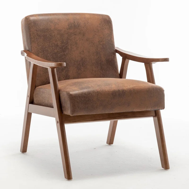 Chaise moderne du milieu du siècle avec cadre en bois massif