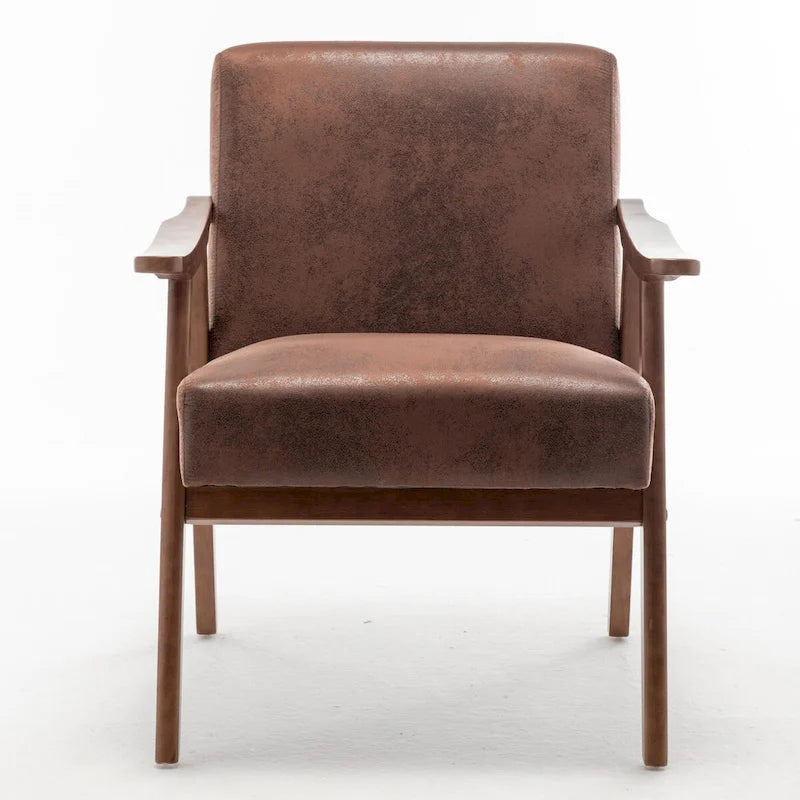 Chaise moderne du milieu du siècle avec cadre en bois massif