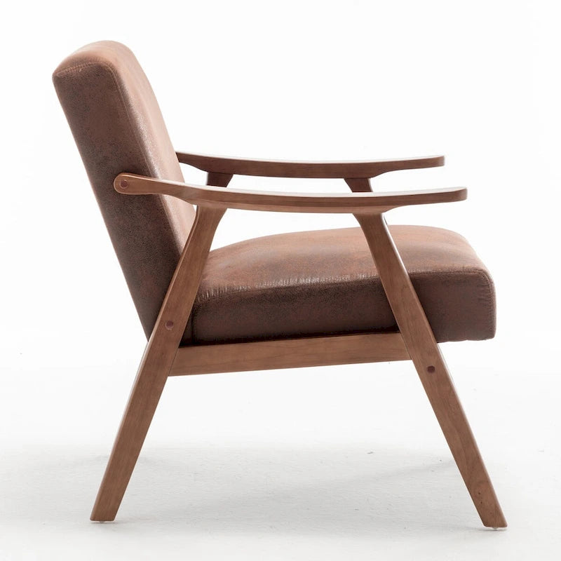 Chaise moderne du milieu du siècle avec cadre en bois massif