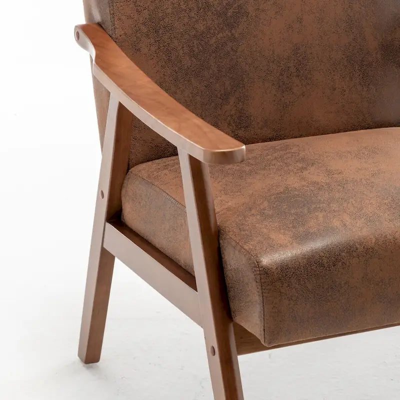 Chaise moderne du milieu du siècle avec cadre en bois massif
