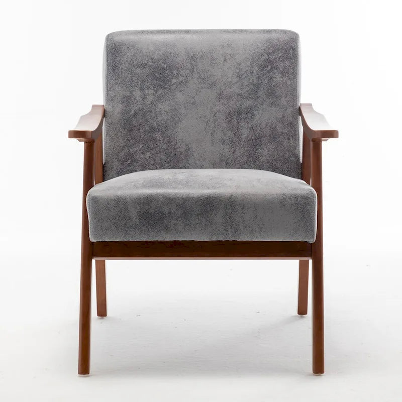 Chaise moderne du milieu du siècle avec cadre en bois massif