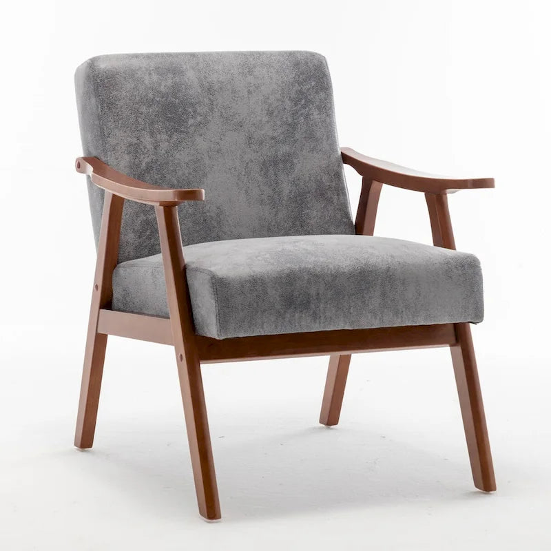 Chaise moderne du milieu du siècle avec cadre en bois massif