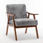 Chaise moderne du milieu du siècle avec cadre en bois massif