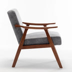 Chaise moderne du milieu du siècle avec cadre en bois massif