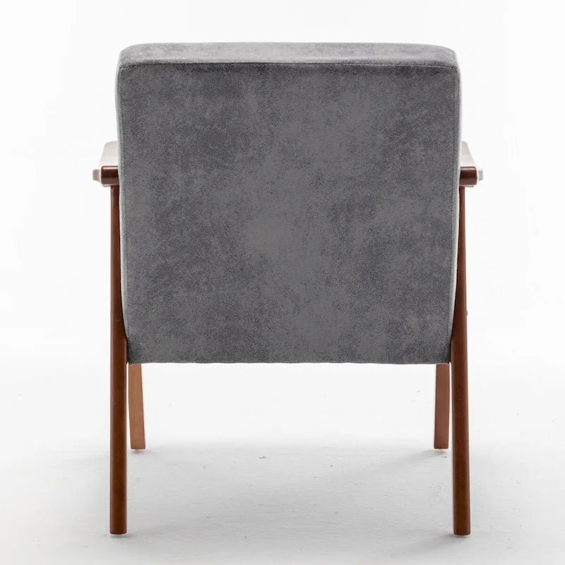 Chaise moderne du milieu du siècle avec cadre en bois massif
