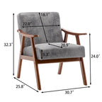 Chaise moderne du milieu du siècle avec cadre en bois massif