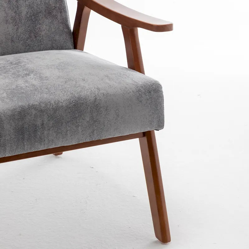 Chaise moderne du milieu du siècle avec cadre en bois massif