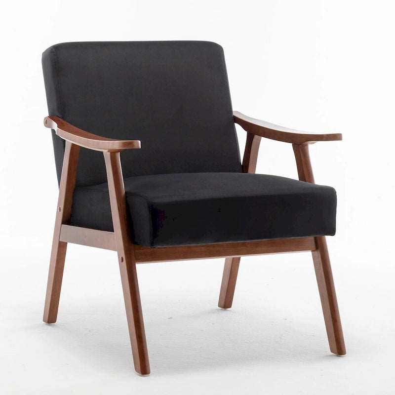 Chaise moderne du milieu du siècle avec cadre en bois massif