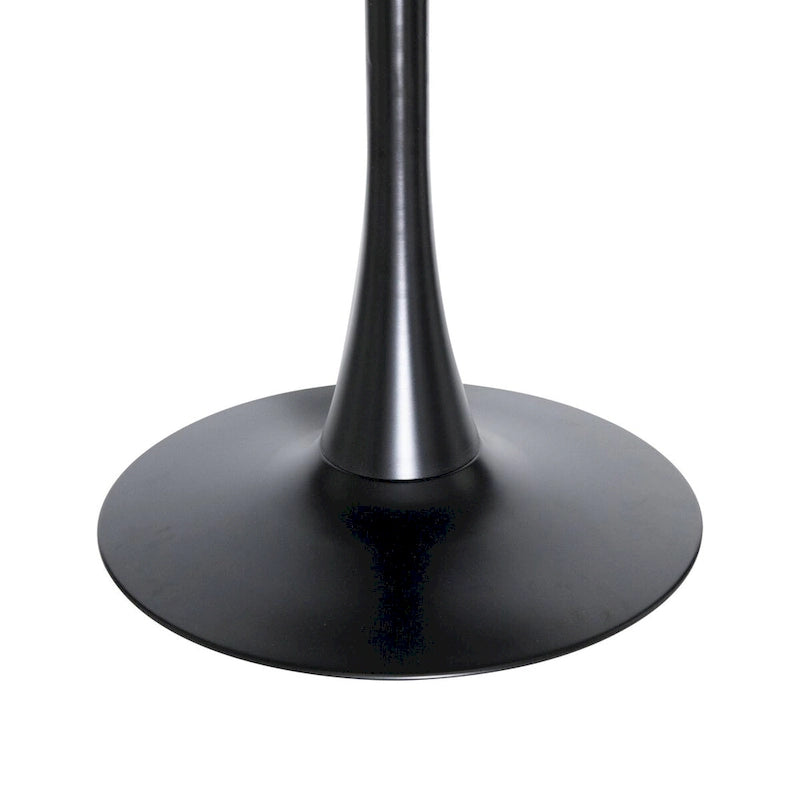 Table de salle à manger ronde de 36 po avec plateau en MDF et base en fer noir