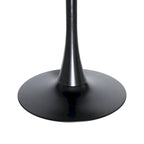 Table de salle à manger ronde de 36 po avec plateau en MDF et base en fer noir
