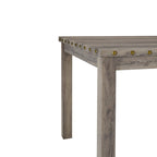 Table de bar carrée 5 pièces de style ferme avec 4 tabourets de comptoir rembourrés