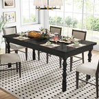 Table à manger rectangulaire en bois style campagnard de 62 pouces