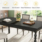 Table à manger rectangulaire en bois style campagnard de 62 pouces