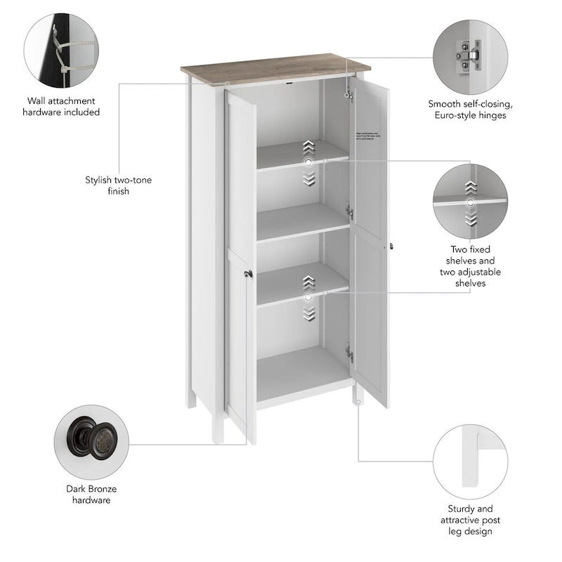 Armoire haute de rangement avec portes