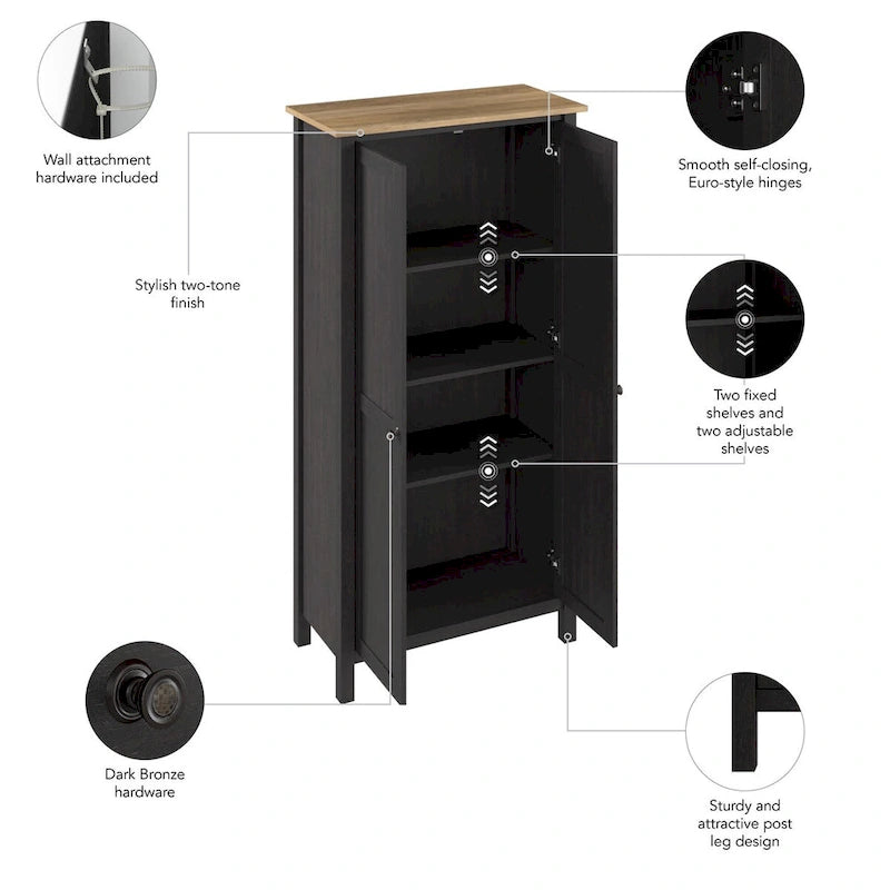 Armoire haute de rangement avec portes