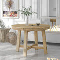 Table à manger ronde extensible en bois avec rallonge de 40 cm