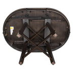 Table à manger ronde extensible en bois avec rallonge de 40 cm