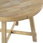Table à manger ronde extensible en bois avec rallonge de 40 cm