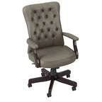 Chaise de bureau capitonnée à dossier haut avec accoudoirs