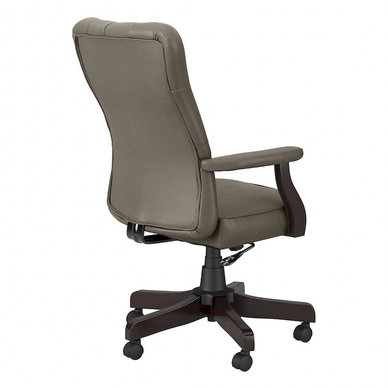 Chaise de bureau capitonnée à dossier haut avec accoudoirs