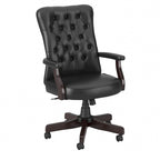 Chaise de bureau capitonnée à dossier haut avec accoudoirs